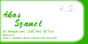 akos szamel business card